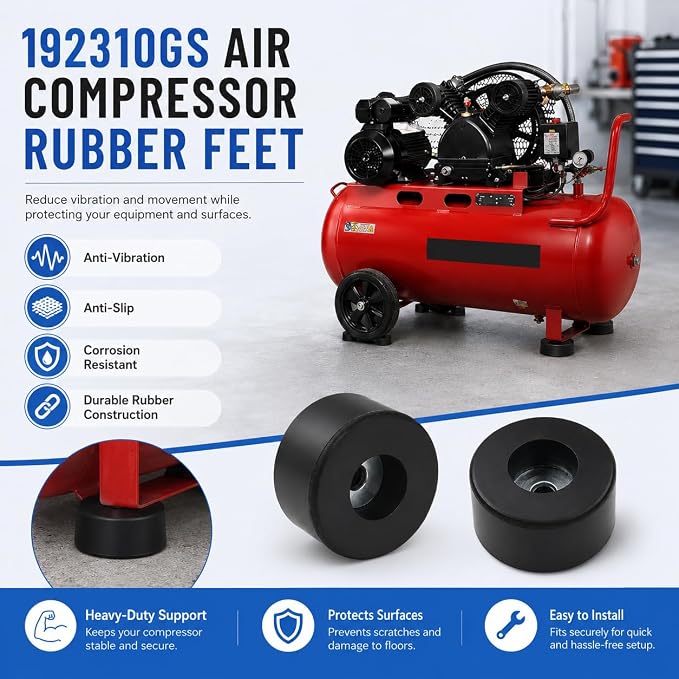 4 Pcs 192310GS Air Compressor Rubber Feet Anti Vibration Foot Pads | Compatible - Image 5