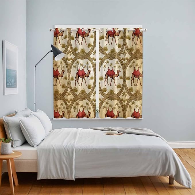 2 Panel Kitchen Cafe Curtains, Window Decor Tier Curtains - Image 4