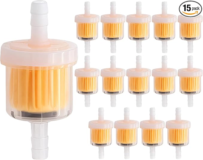 15PCS 1/4 Inch Gas Inline Fuel Filters, by MEAJOO