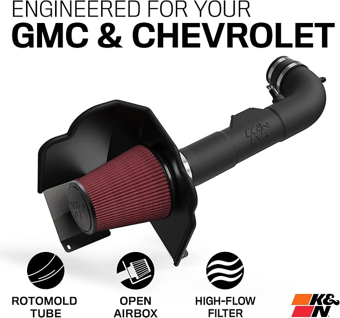 K&N Cold Air Intake System: High-Flow Air Filter, Increase Performance & - Image 2