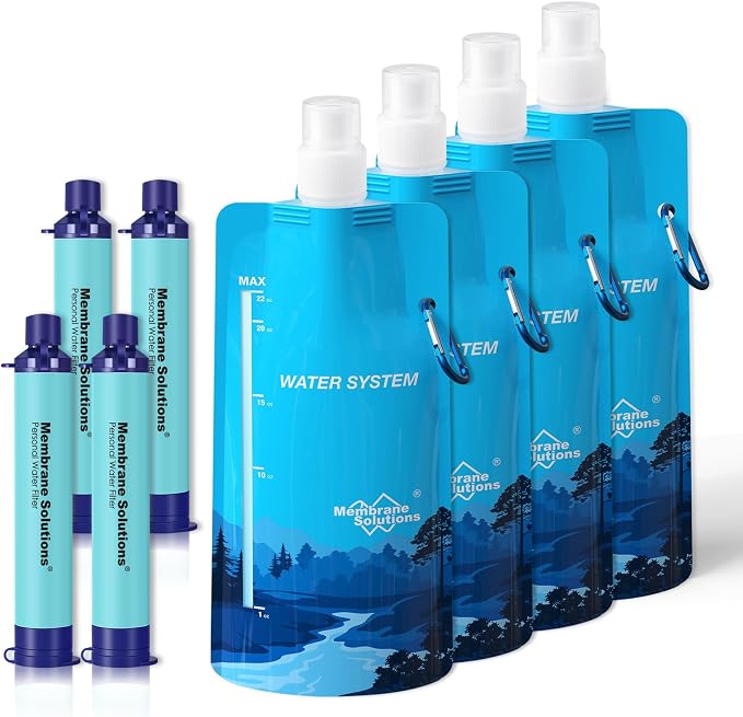 Membrane Solutions Squeezable Water Filtration System, Survival Water Purifier by MembraneSolutions