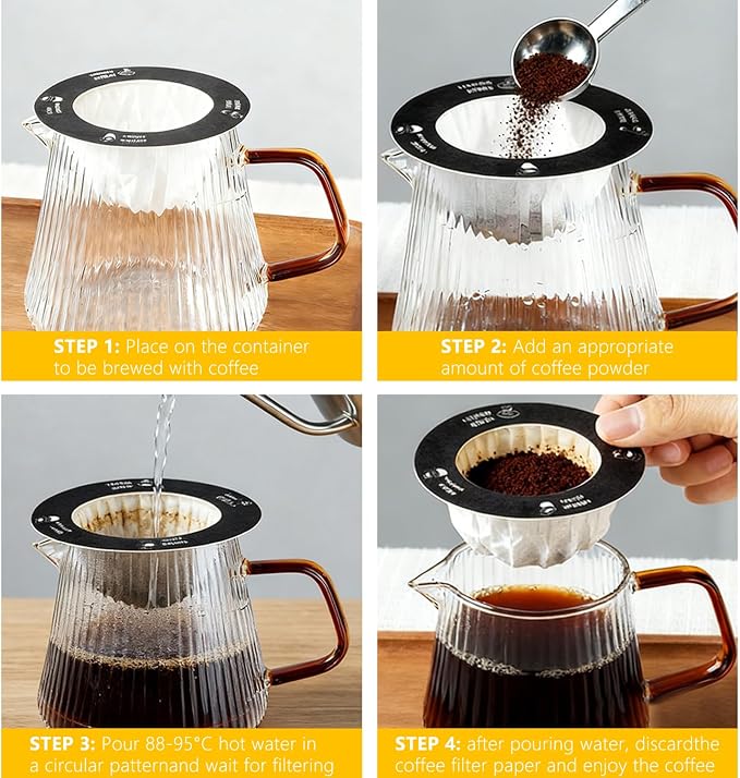 UFO Coffee Filter Paper Bag, Portable Hanging Ear Drip Coffee Bag, Single Serve - Image 6