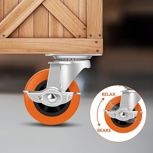 2" Caster Wheels, Casters Set of 4, Heavy Duty Casters - Image 5