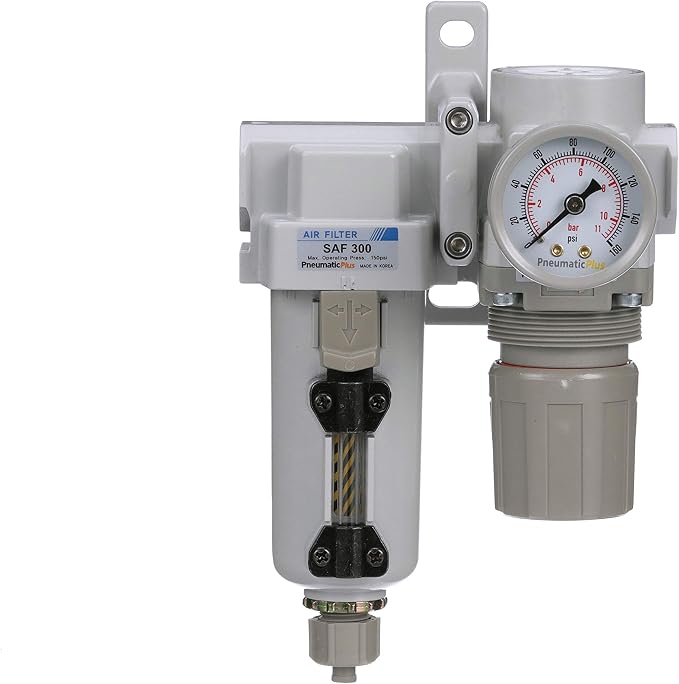 PneumaticPlus SAU320-N03G-MEP Compressed Air Filter Regulator Combo 3/8" NPT - Image 2