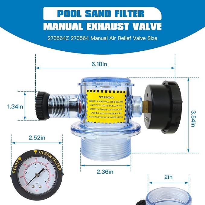 XSPANDER 273564Z Manual Air Relief Valve Replaces 273564Z Fit - Image 3