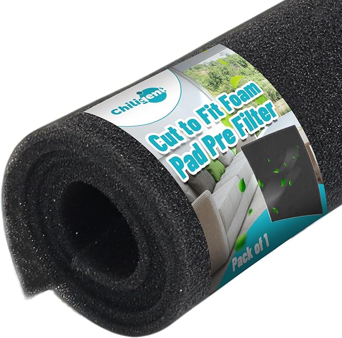 Cut to Fit Foam Pad Pre Filter, Filter Replacement by Chiligent