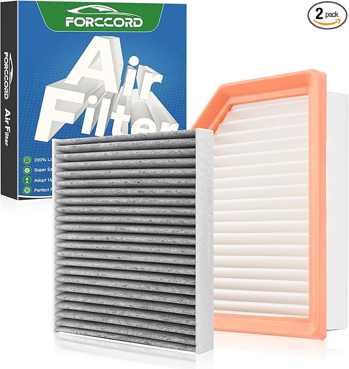 Cabin Air Filter&Engine Air Filter Fit by Forccord