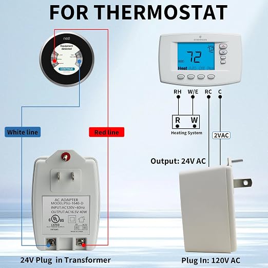 16.5V 40VA Door Bell Plug-in AC Transformer 40TR | AUTO-Resetting, Compatible - Image 3
