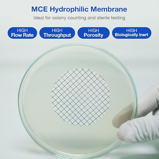 SimPure MCE Gridded Membrane Filter Sterile, 47mm Diameter and 0.45um Pore Size - Image 2