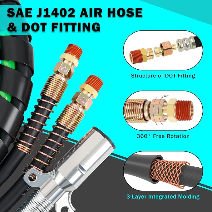 CheeMuii 12FT Semi Truck Air Line Kit - Image 5