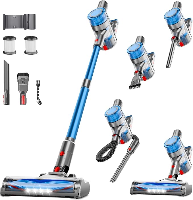 Cordless Vacuum Cleaner for Home, Powerful Stick Vacuum Cleaner by fenhua