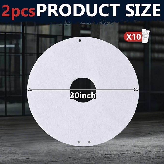 2 Pack Universal 30" Round Fan Filter - Image 2