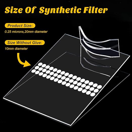 Zonon 96 Pieces Synthetic Filter Paper Stickers 20 mm 0.25 µm Filter Disc - Image 2