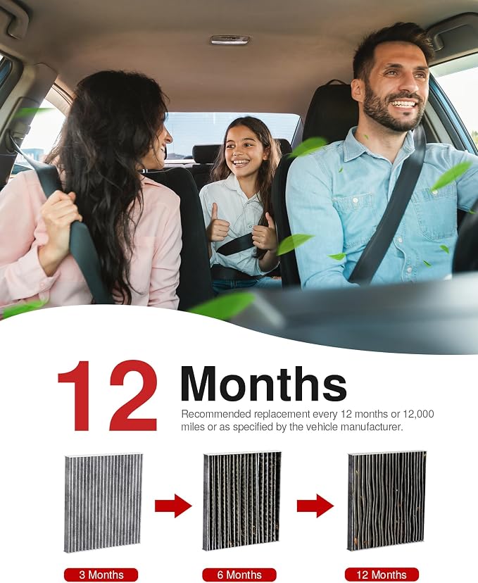 Puroma Cabin Air Filter with Activated Carbon, Replacement - Image 5