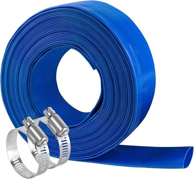 Eastrans 1 IN x 100 FT Heavy Duty Flat Discharge Hose, Weather & Burst Resistant - Image 7