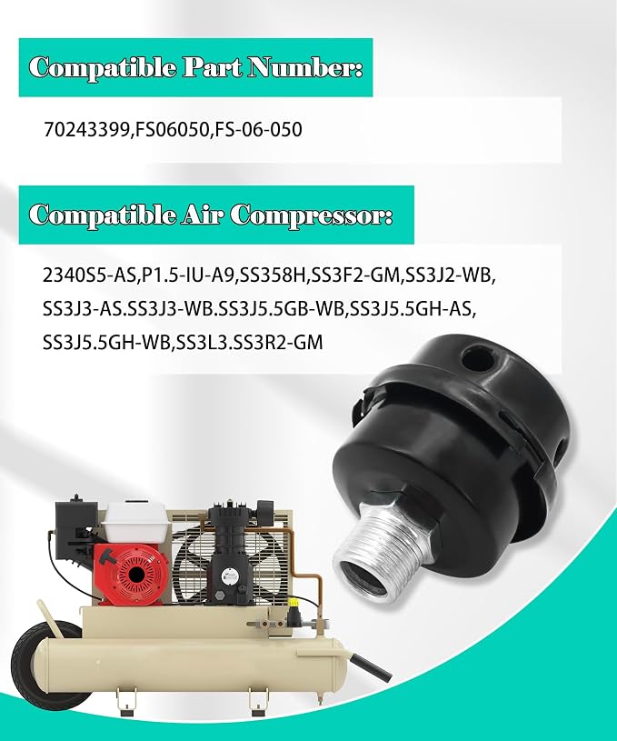 70243399 Air Compressor Air Intake Filter Silencer Compatible - Image 3