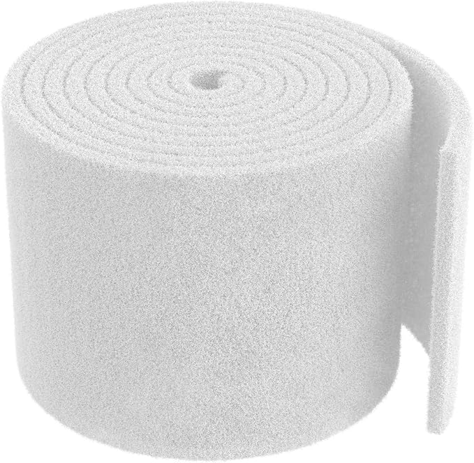 Pawfly 79 x 12 Inch White Cuttable Aquarium Filter Pad, 2 Inch Thick High by Pawfly