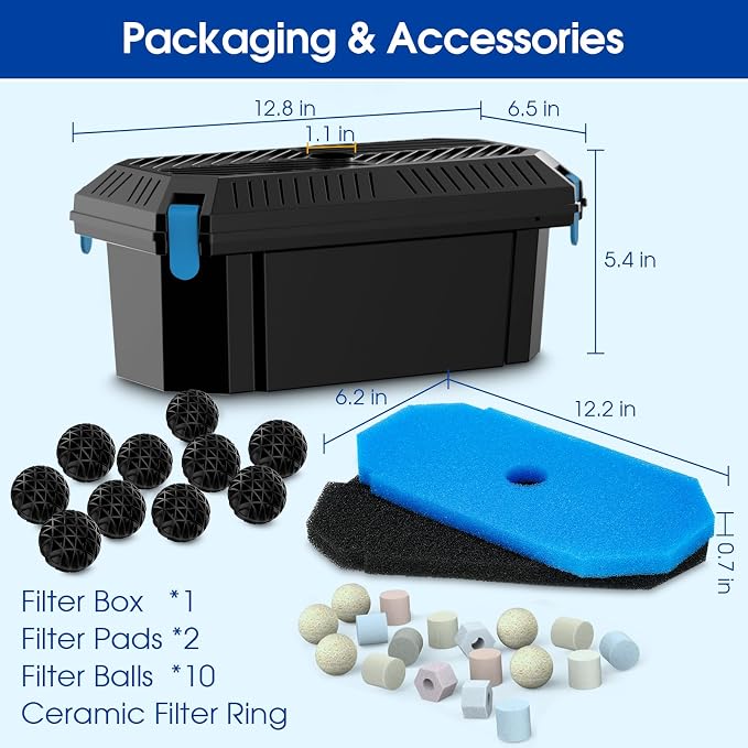 Antfraer Pond Filter Box, Outdoor Water Garden Filter Case - Image 2