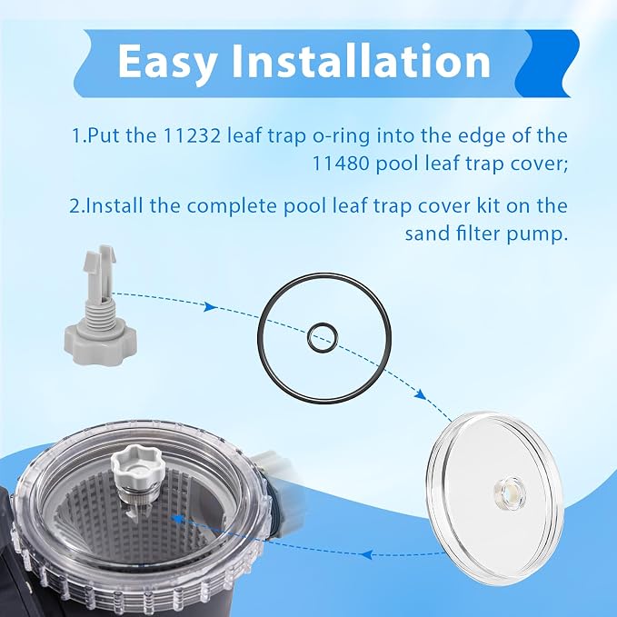 Sand Filter Pump Replacement Parts, 11480 Pool Leaf Trap Cover Lid - Image 5