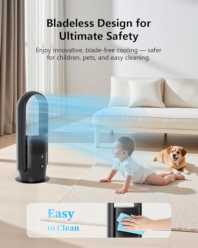 ULTTY Air Purifier Fan with Two Filter, True HEPA Filter 99.97% Smoke Dust - Image 9