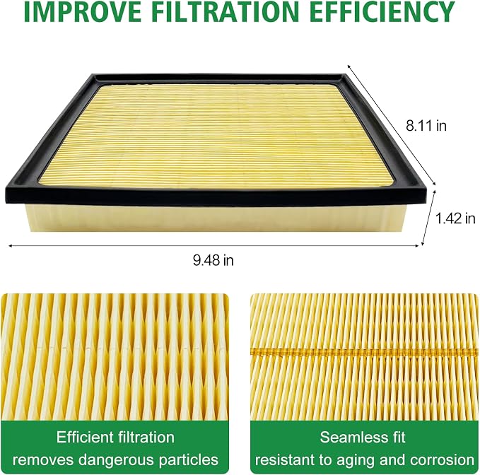 3PCS Cabin Engine Air Filter Kit Fits - Image 5
