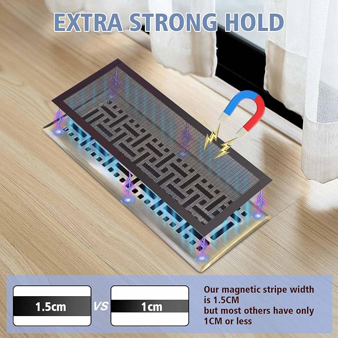 4 Pack 40cm x 30cm Magnetic Floor Vent Cover - Image 4