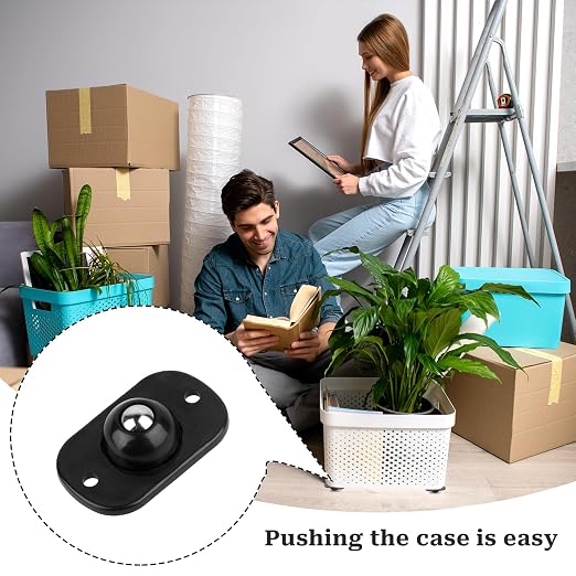 16 Pcs Self Adhesive Mini Caster Wheels 360° Swivel Mini Appliance Rollers - Image 6