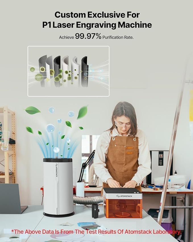 ATOMSTACK P1 5W Laser Engraver, Laser Cutter, Unibody Laser Engraving Machine - Image 3