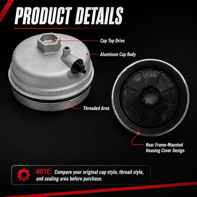 Aluminum Fuel Filter Cap with O-Ring Compatible with Ram 2500 3500 4500 5500 - Image 5