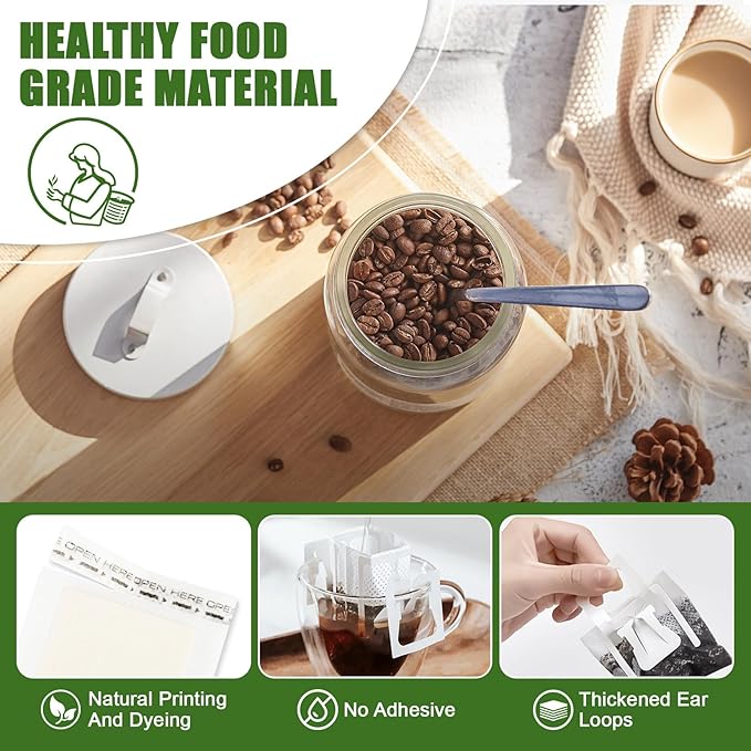 CARGEN 50Pcs Portable Coffee Filter Paper Bag - Image 4