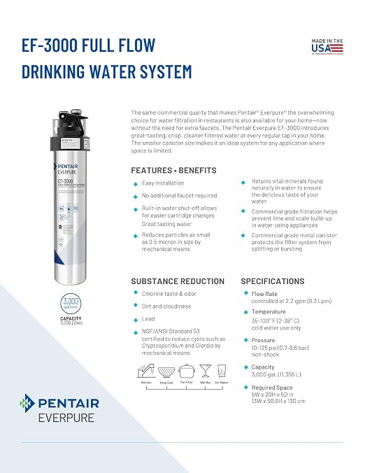 Pentair Everpure EF-3000 Quick-Change Filter Cartridge, - Image 4