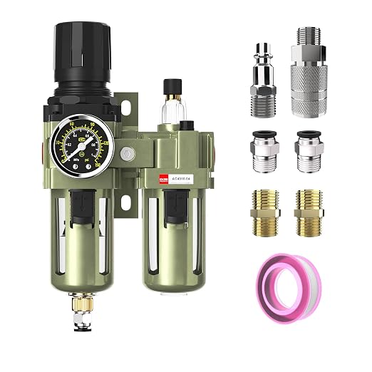 NPT 1/2 Air Regulator with Gauge, Air Compressor Water Separator with by Unknown