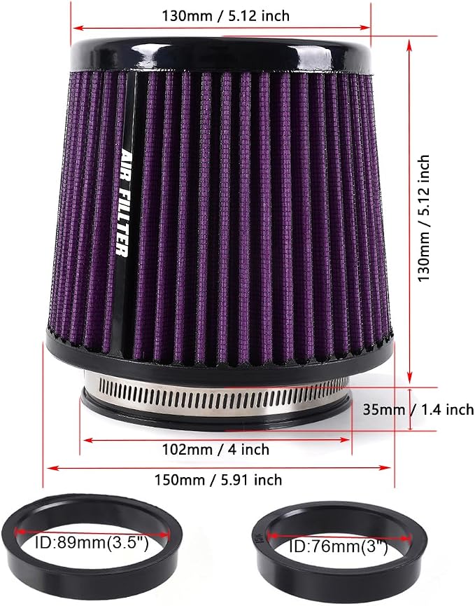 4-Inch Cold Air Intake Filter - Image 5