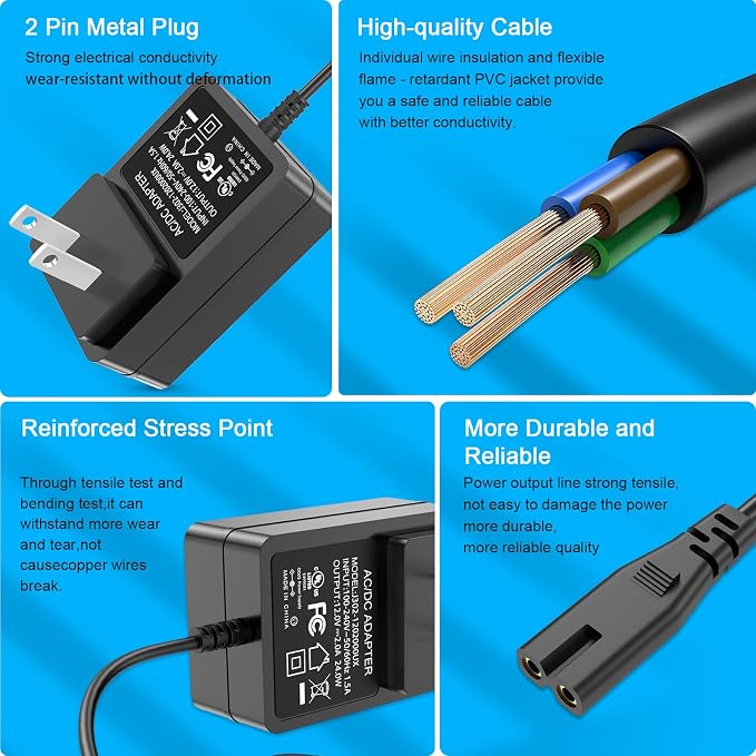12V 2A AC Power Adapter for Levoit Core Mini Air Purifier | Compatible - Image 6