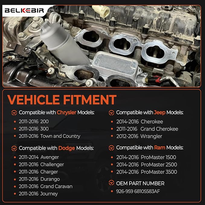 926-959 926-876 3.6L Upgraded Aluminum Engine Oil Cooler Filter Housing - Image 2