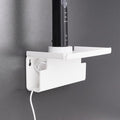 Acrylic Electric Toothbrush Holder Wall Mounted, Electric Toothbrush Cord Organizer, Toothbrush Organizer with Cable Organizer, Electric Toothbrush Holder for Bathroom, Medicine Cabinet, Dorm(White)