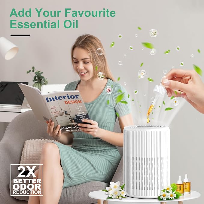Air Purifiers for Home, FRESHDEW Air Purifier Up to 1300ft² for Smoke Pet - Image 3