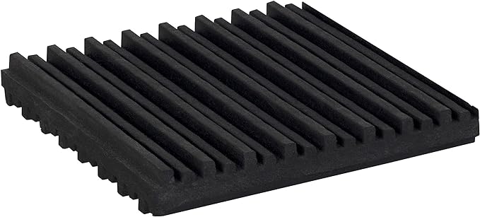 4 Pack of Anti Vibration Pads 4" x 4" x 3/8" All Rubber Vibration isolation pads - Image 2