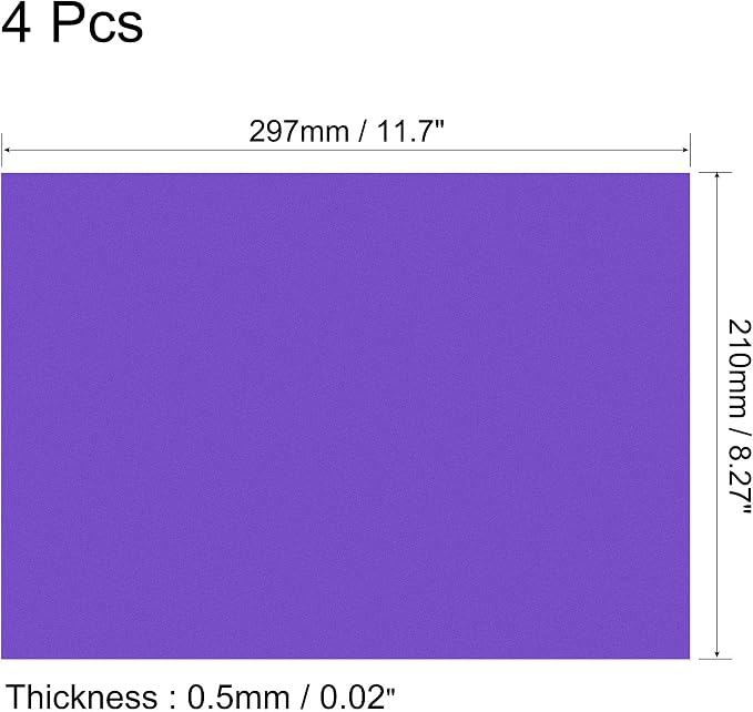 uxcell 4Pcs A4 Gel Light Lighting Filter Overlay Transparent Color Correction - Image 2