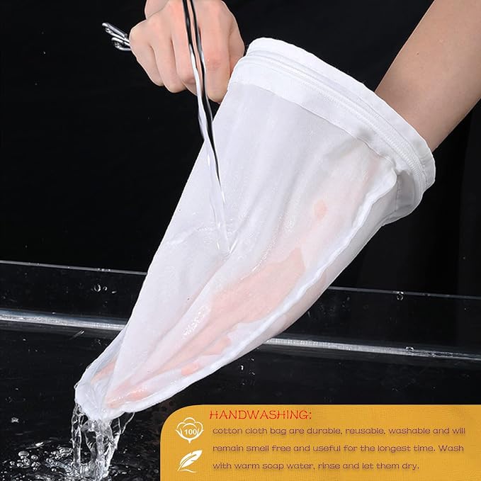 WMKGG Ultra Fine Mesh Strainer Bags, Reusable Mesh Filter Bags - Image 7