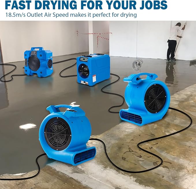 Mounto 1/2hp Air Mover Floor Drying Blower Fan - Image 7