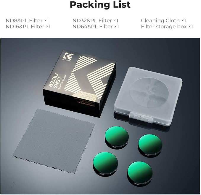 K&F CONCEPT CPL ND Filter Kit Compatible - Image 7
