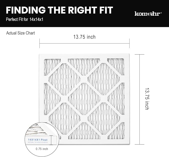 14x14x1 Air Filter MERV 8, HVAC/Furnace AC Filter Replacement, Dust - Image 2