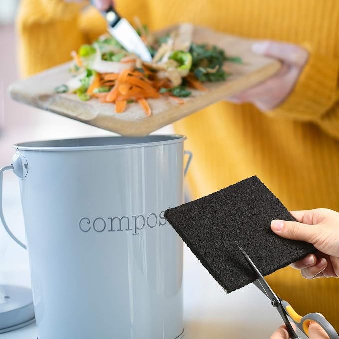 16 Pieces Compost Bin Filters Kitchen Compost Charcoal Filters Refills - Image 7