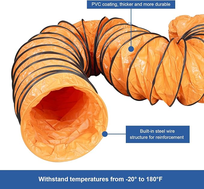 Abestorm 8" PVC Flexible Duct Hose - Image 4