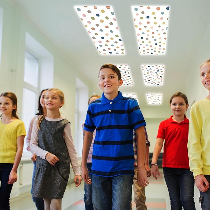 6Pcs Classroom Light Covers for Fluorescent Lights, Magnetic 2x4 FT Ceiling - Image 6