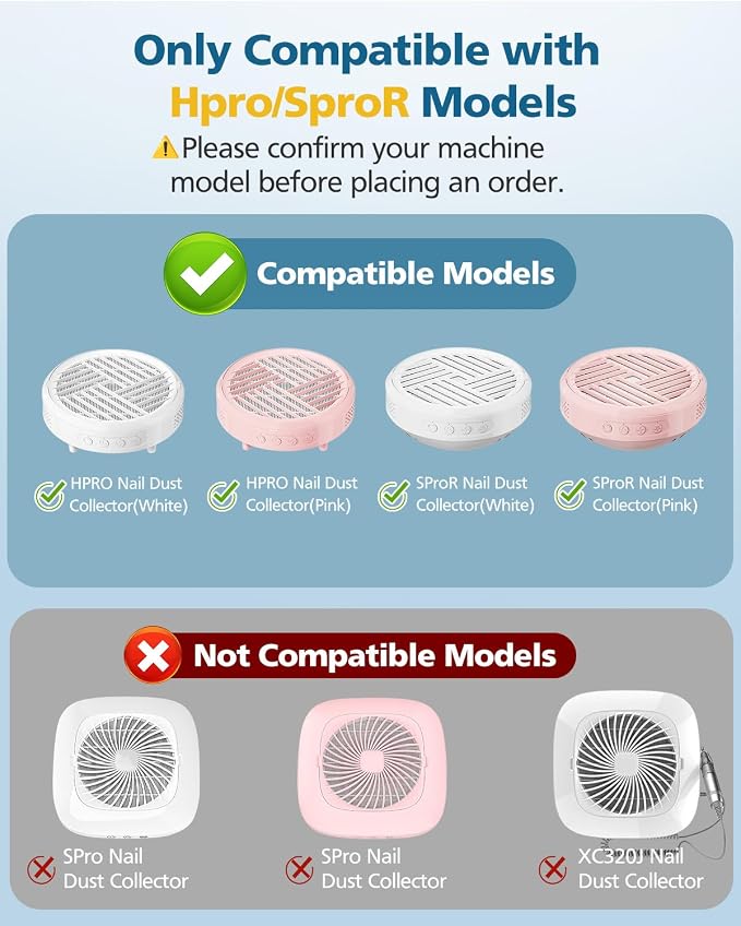 4 Pack HPro Nail Dust Collector Replacement Filters, Compatible - Image 2