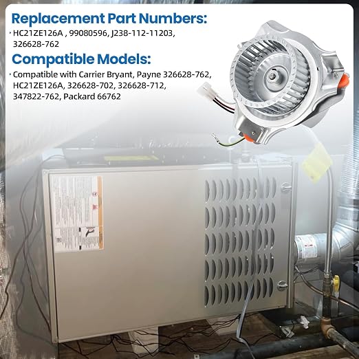 326628-762 Furnace Draft Inducer Motor Assembly Compatible - Image 2