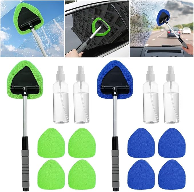 Compatible for Window Scraping Mist Eliminator Microfiber Car Cleaner - Image 2
