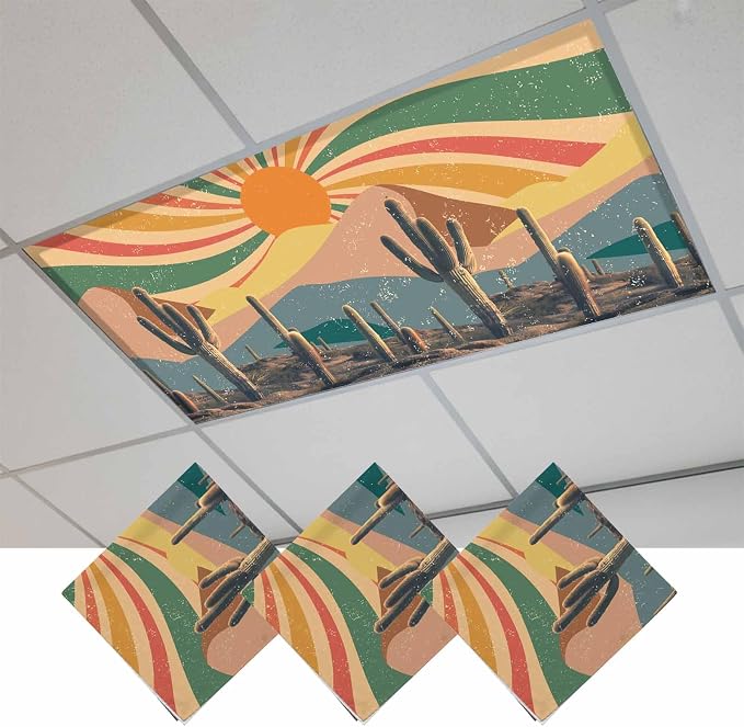 Fluorescent Light Covers for Ceiling Lights Cactus Desert Magnetic Light by Home+L6